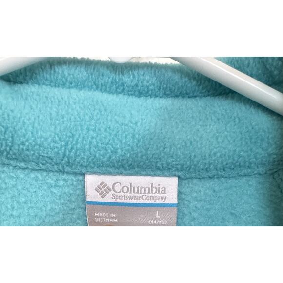 Columbia Benton Springs Full-Zip Fleece Jacket Teal, Youth Large - Picture 6 of 6